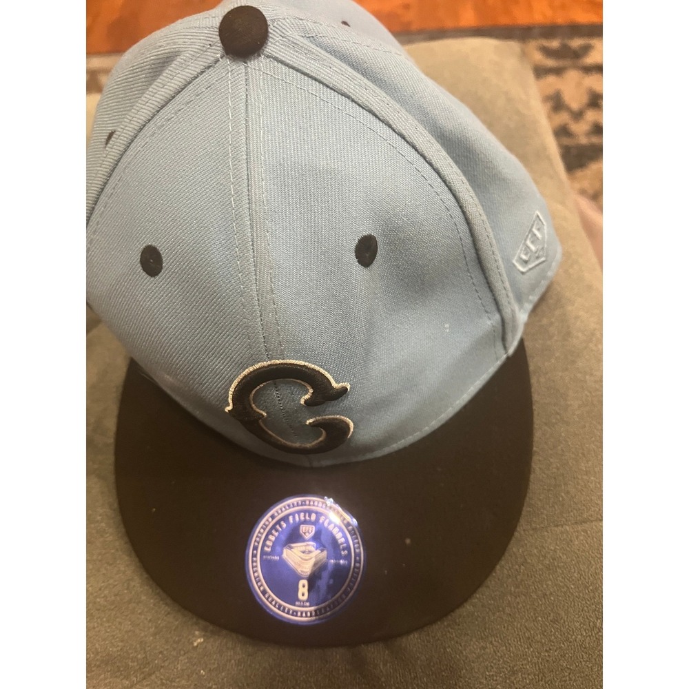 Ebbets Field Flannels Chicago Cubs 1946 Baseball Cap Size 8 Blue Black Fitted